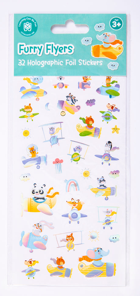 Furry Flyers - Holo Sticker Set - Educational Vantage