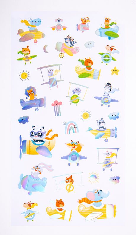 Furry Flyers - Holo Sticker Set - Educational Vantage