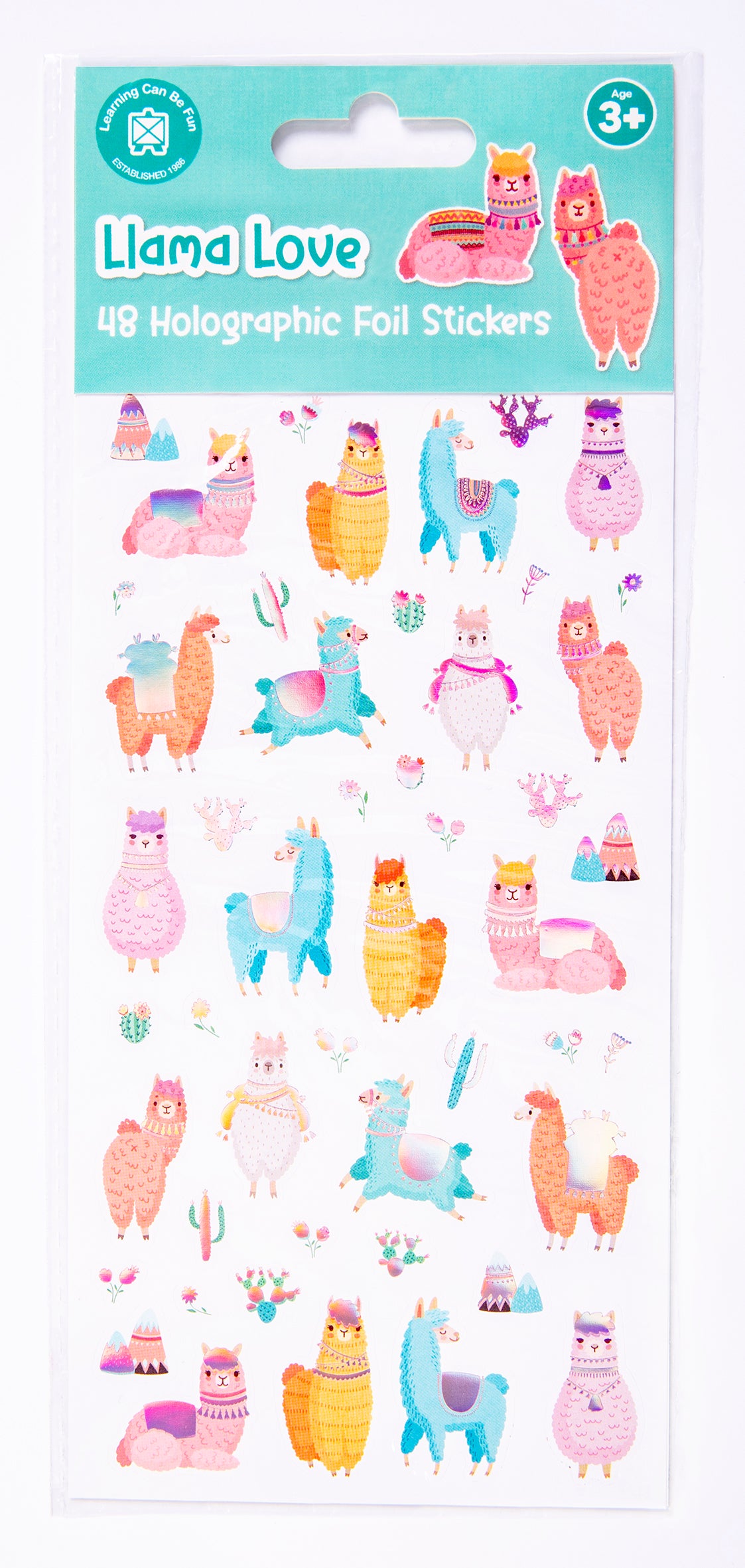 Llama Love - Holo Sticker Set - Educational Vantage