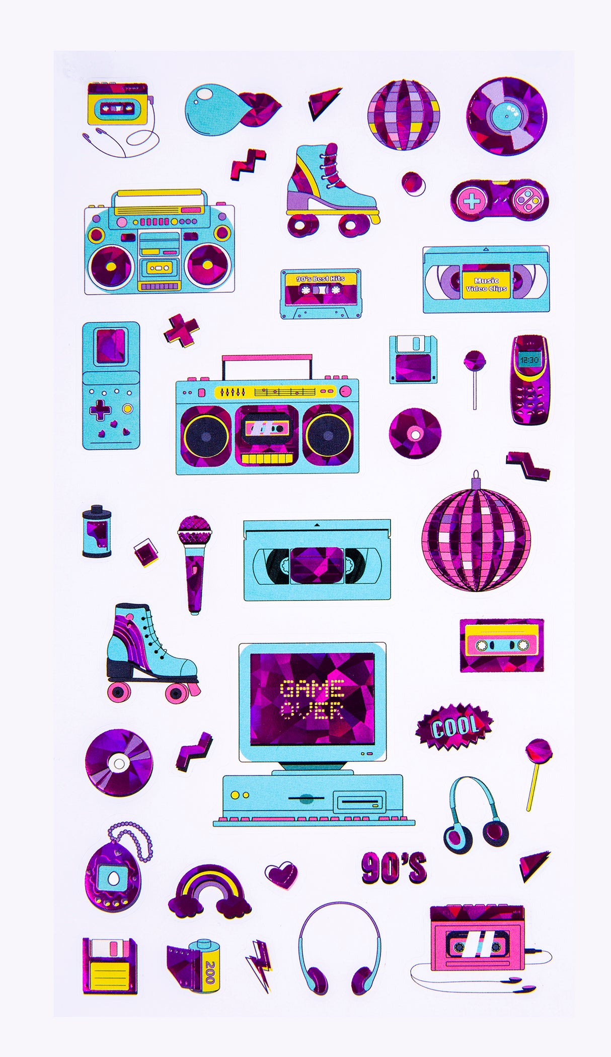 Retro Rockstars - Holo Sticker Set - Educational Vantage