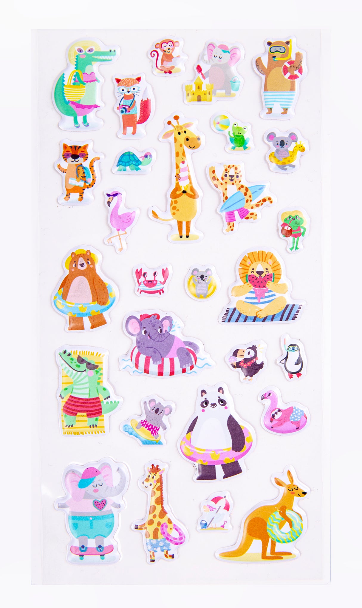 Beach Buddies - Puffy Sticker Set - Educational Vantage