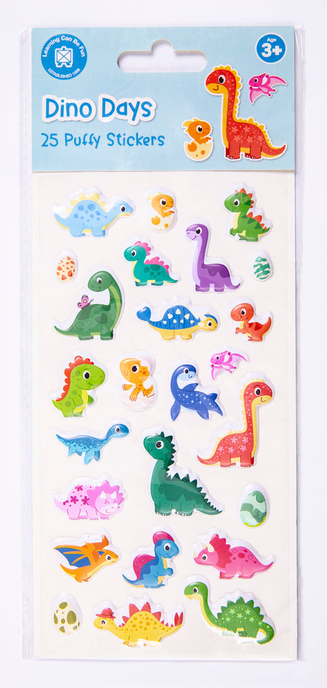 Dino Days - Puffy Sticker Set - Educational Vantage