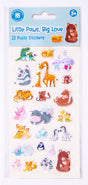 Little Paws, Big Love - Puffy Sticker Set - Educational Vantage