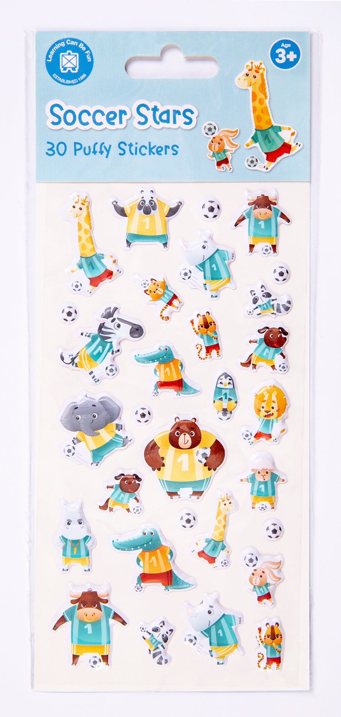 Soccer Stars - Puffy Sticker Set - Educational Vantage
