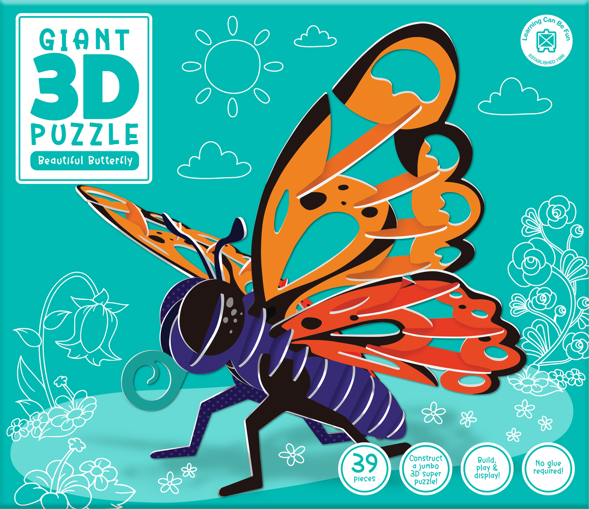 Giant 3D Puzzle - Beautiful Butterfly - Educational Vantage
