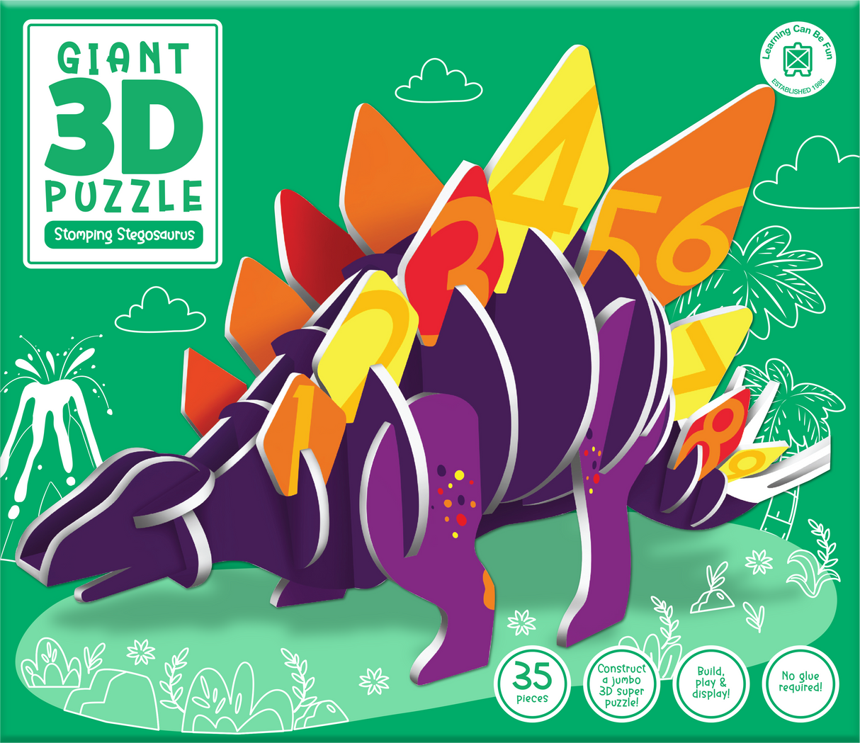 Giant 3D Puzzle - Stomping Stegosaurus - Educational Vantage