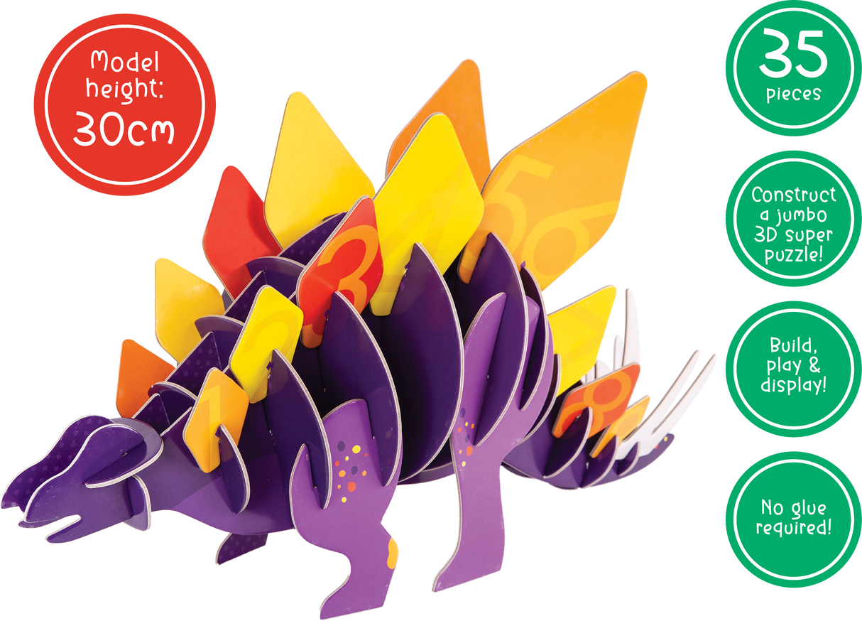 Giant 3D Puzzle - Stomping Stegosaurus - Educational Vantage