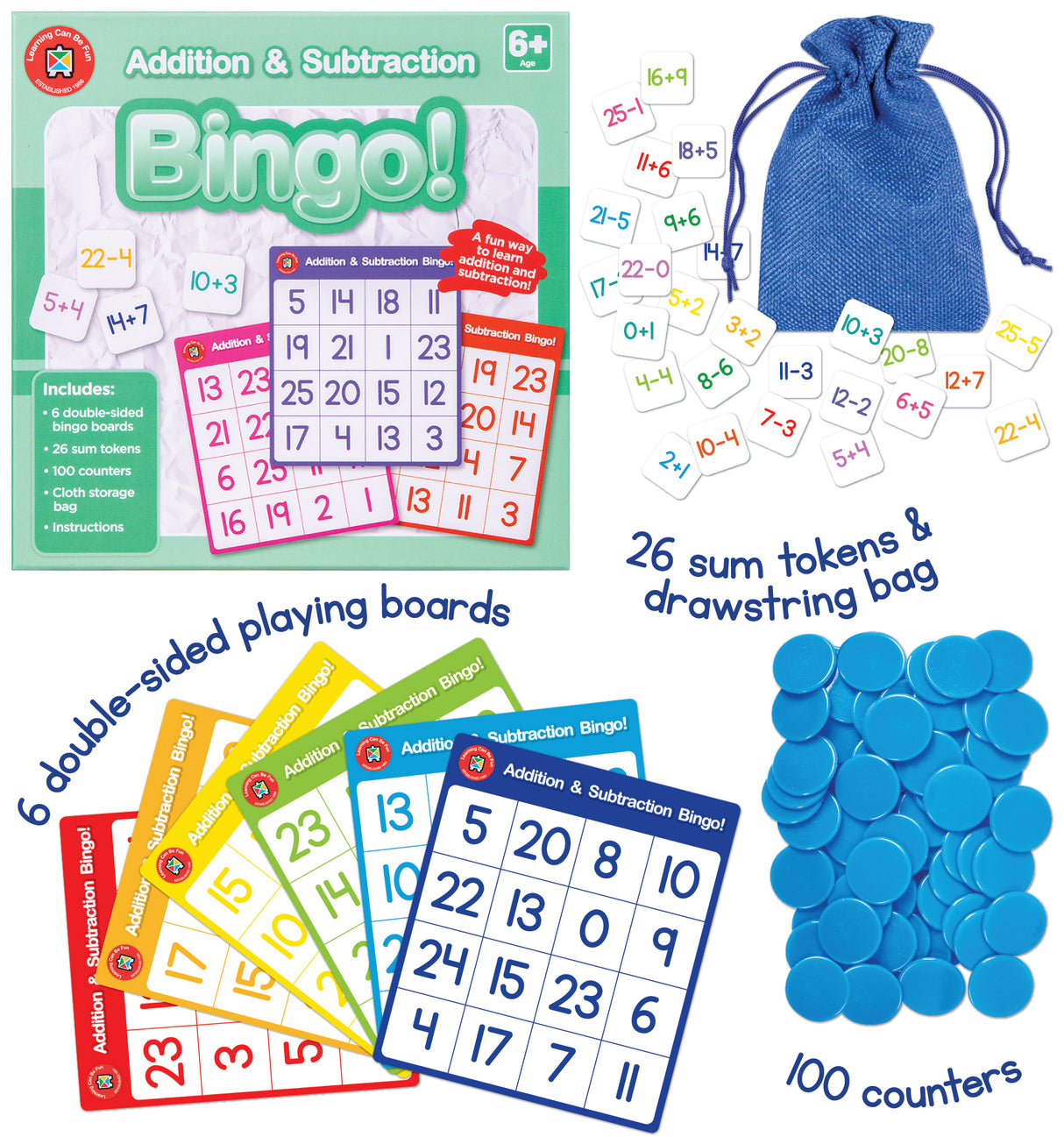 Addition & Subtraction Bingo - Educational Vantage