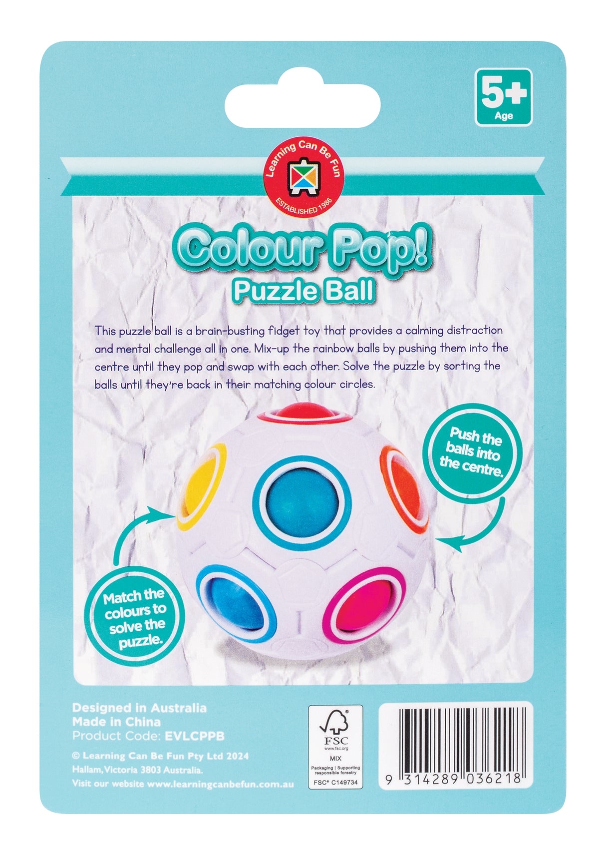 Colour Pop Puzzle Ball - Educational Vantage