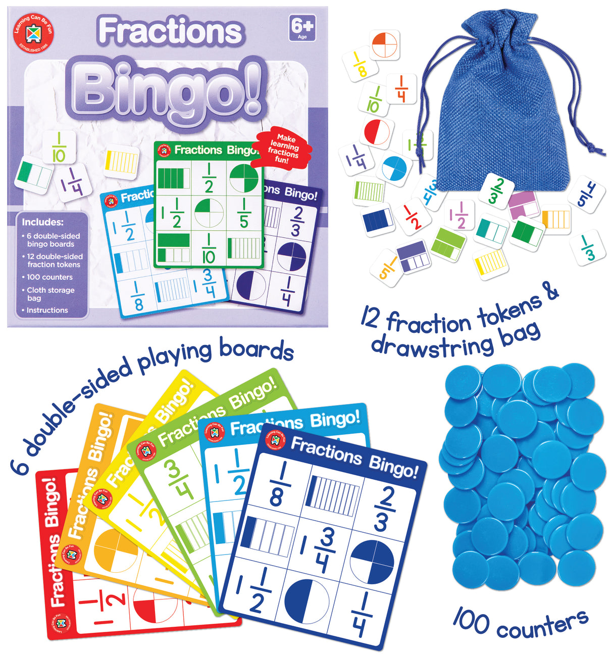 Fractions Bingo - Educational Vantage