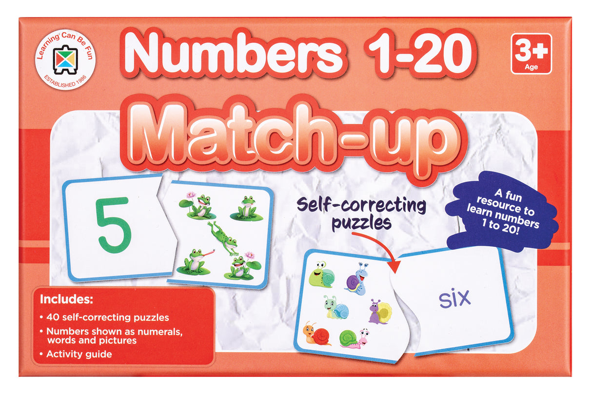 Numbers 1-20 Match-up - Educational Vantage
