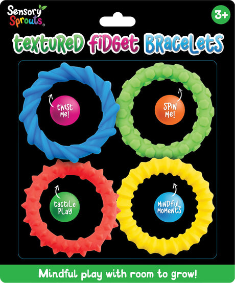 Textured Fidget Bracelets Set - Educational Vantage