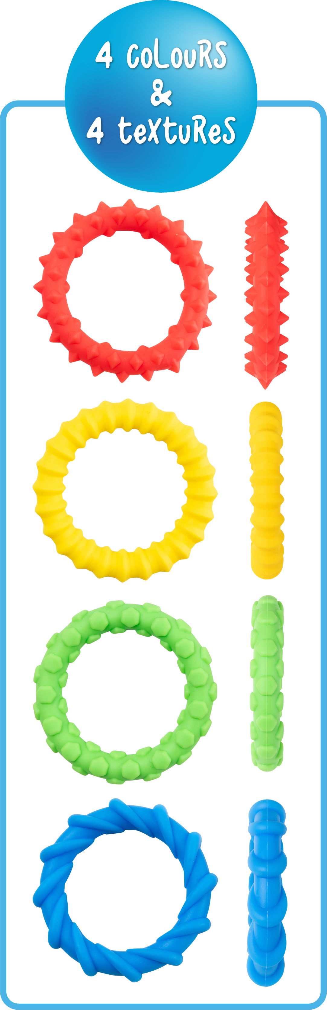 Textured Fidget Bracelets Set - Educational Vantage