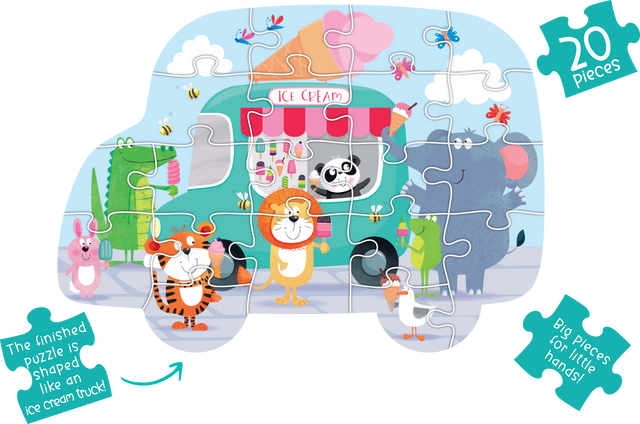 Ice Cream Party Truck Shaped Puzzle - Educational Vantage
