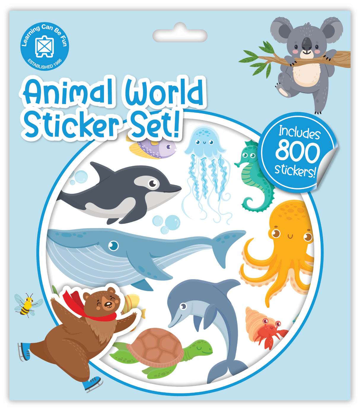 Animal World Sticker Set - Educational Vantage