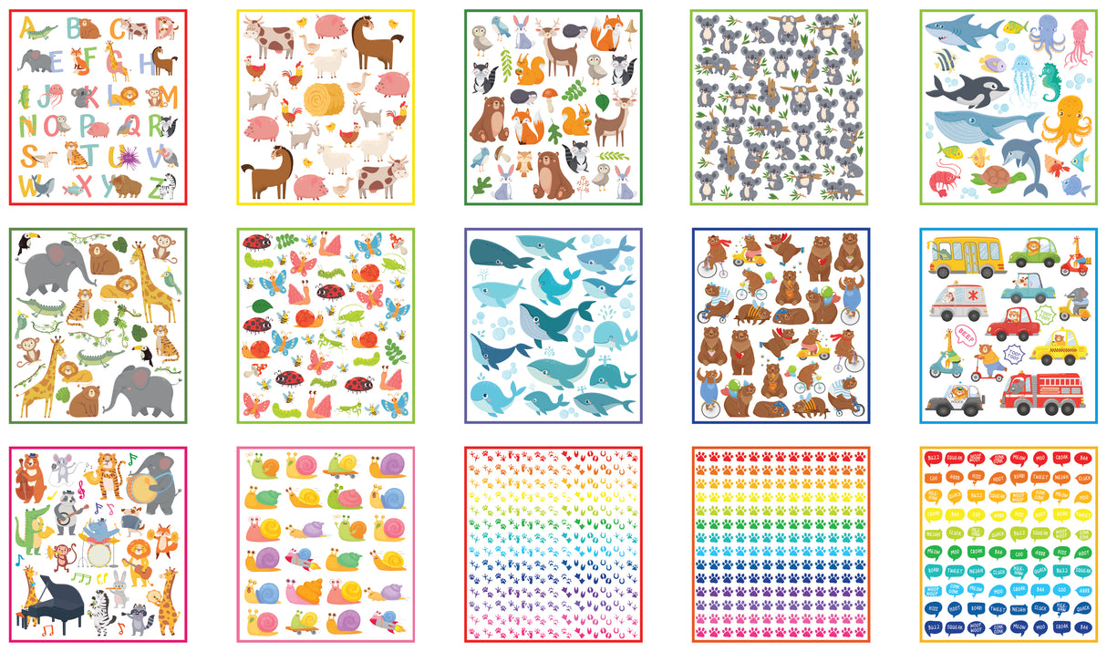 Animal World Sticker Set - Educational Vantage