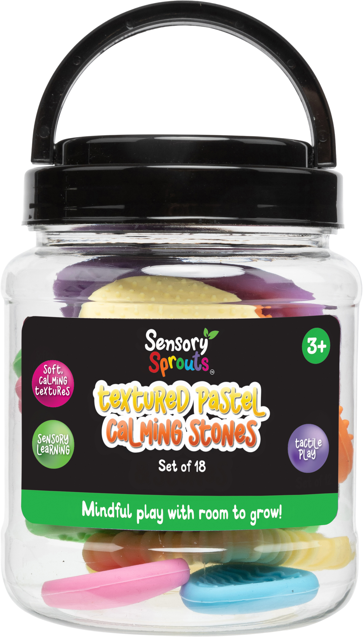 Textured Pastel Calming Stones Set - Educational Vantage