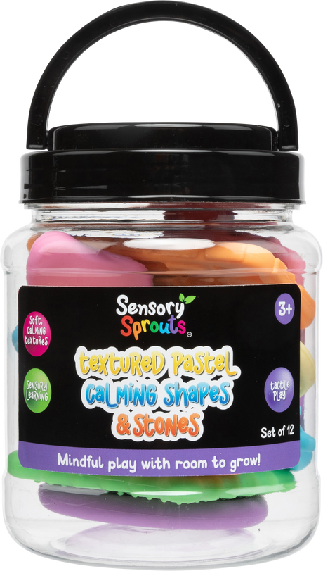 Textured Calming Pastel Shapes & Stones - Educational Vantage