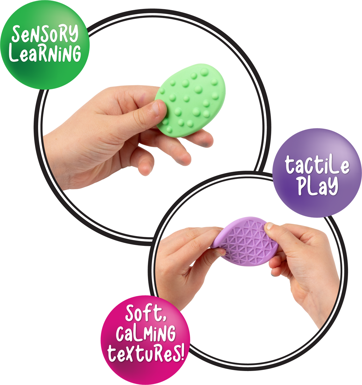 Textured Pastel Calming Stones Set - Educational Vantage