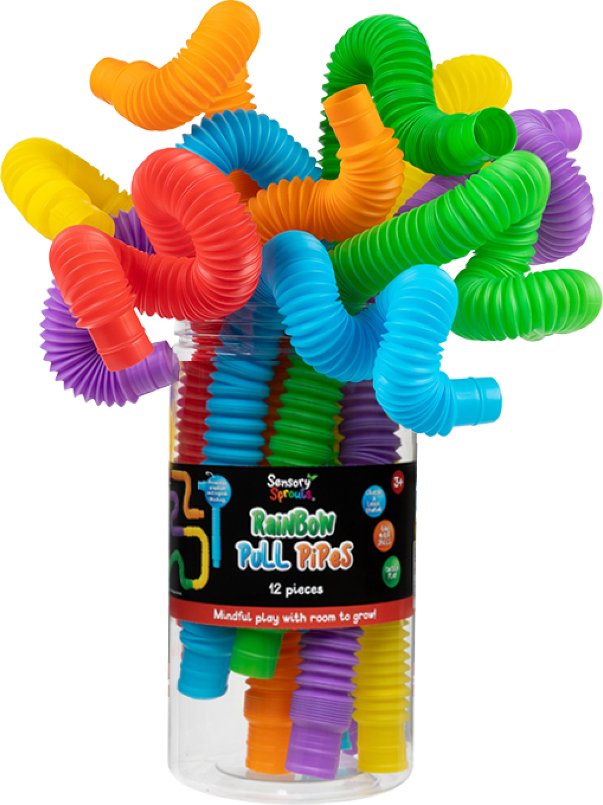 Rainbow Pull Pipes Jar - Educational Vantage