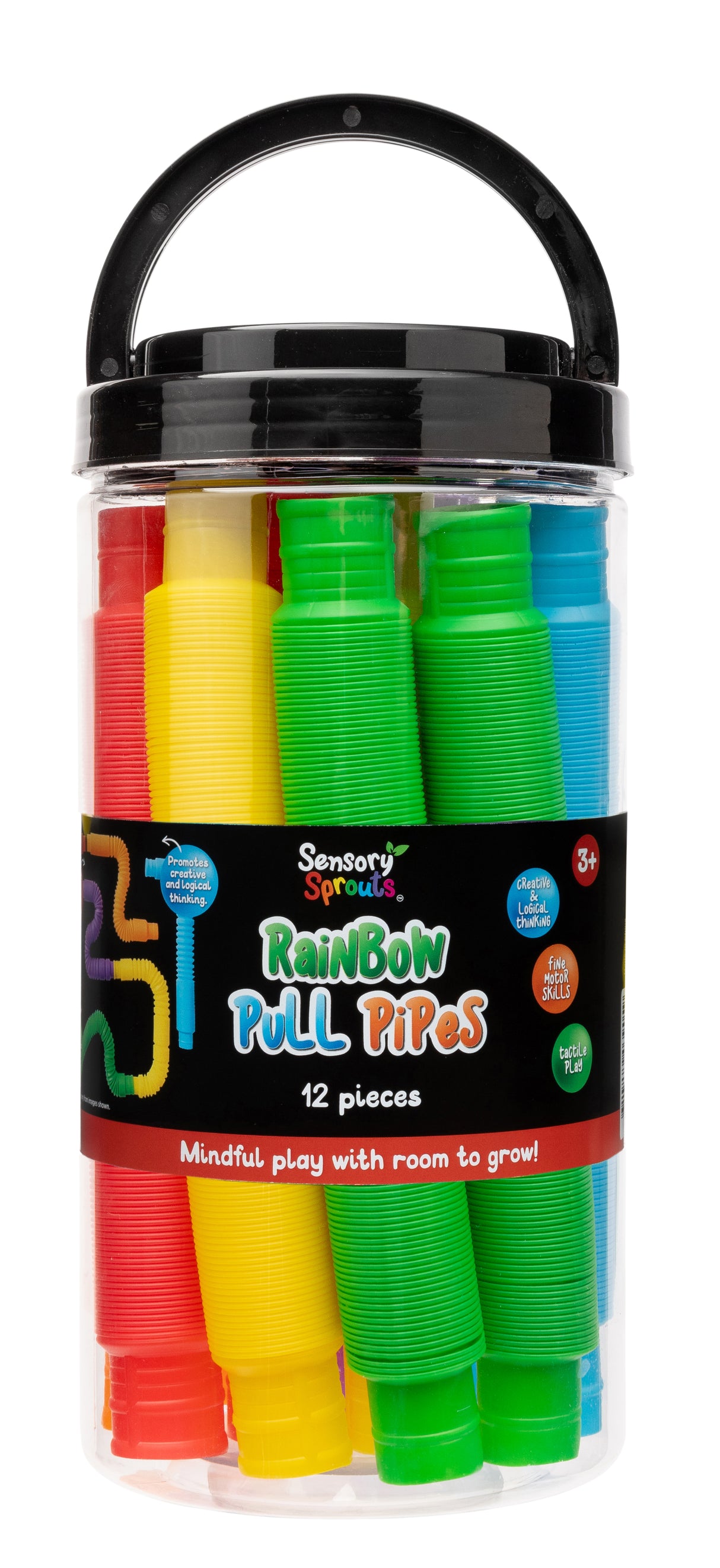 Rainbow Pull Pipes Jar - Educational Vantage
