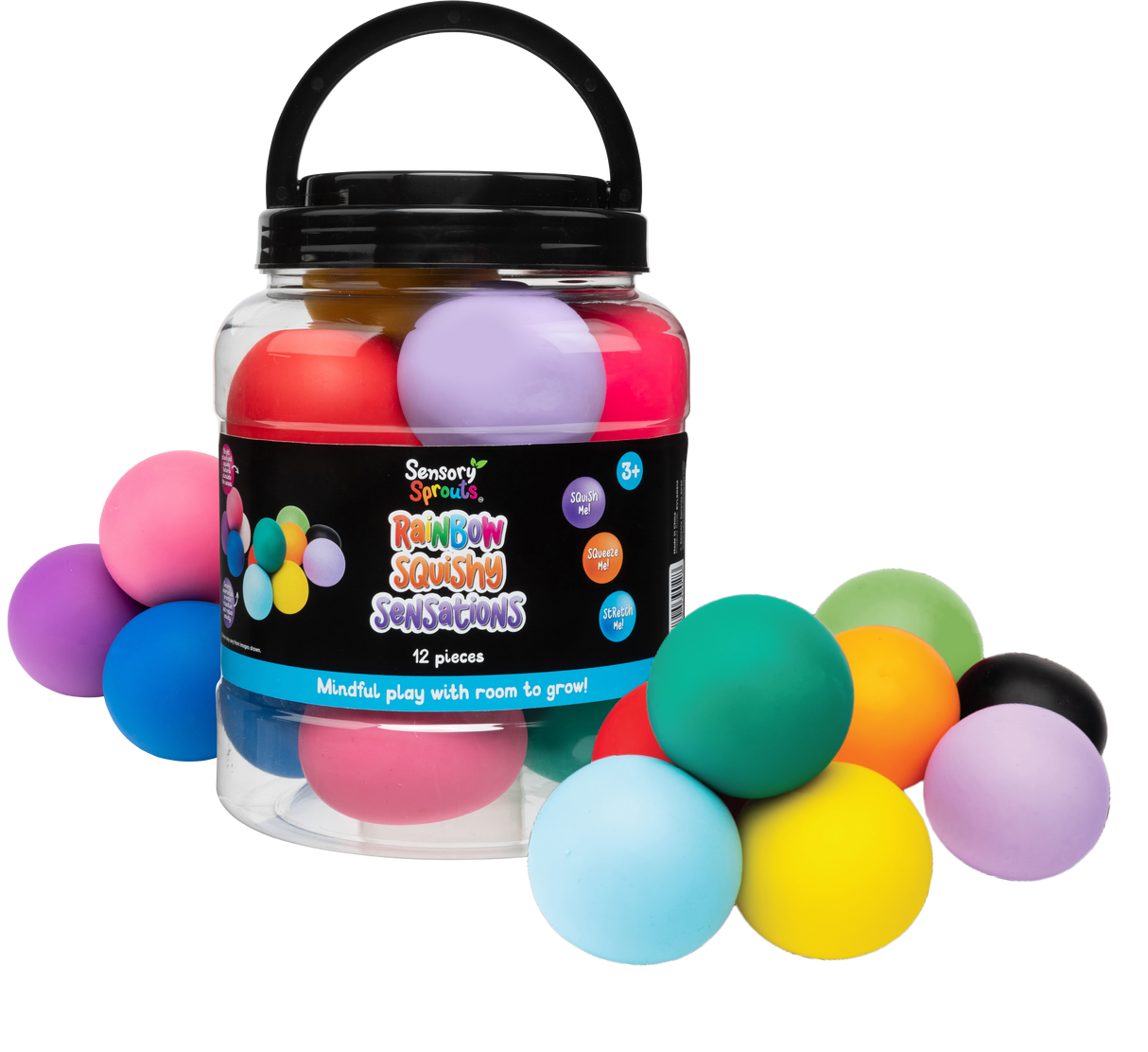 Rainbow Squishy Sensations Jar - Educational Vantage