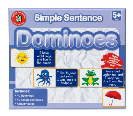 Simple Sentence Dominoes - Educational Vantage