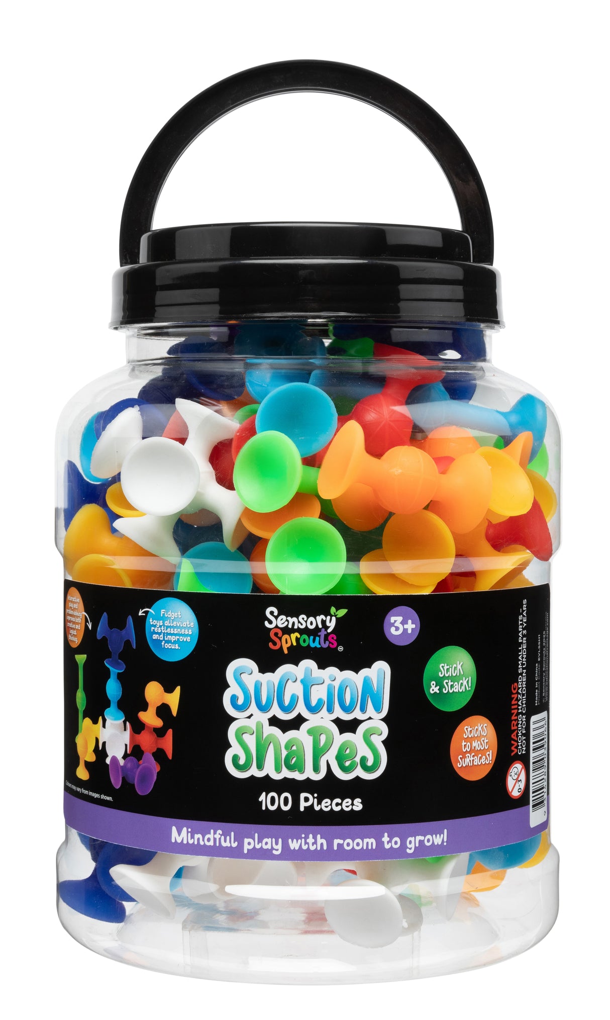 Suction Shapes Jar - Educational Vantage