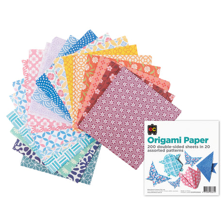 Origami Paper Pack 200 - Double sided Pattern - Educational Vantage