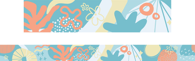 Coastal Breeze Abstract Border - Educational Vantage