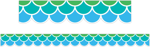 Cool Tones Scallops Border - Educational Vantage
