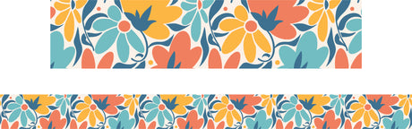 Floral Bloom Abstract Border - Educational Vantage