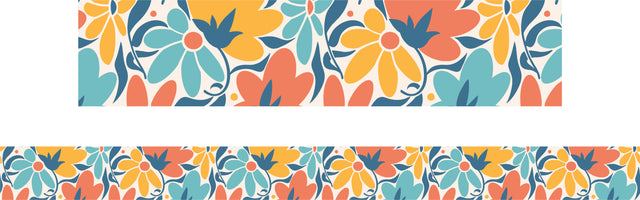 Floral Bloom Abstract Border - Educational Vantage
