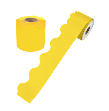 Growing Minds Butter Yellow Rolled Scalloped Border - Educational Vantage