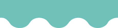 Growing Minds Teal Rolled Scalloped Border - Educational Vantage