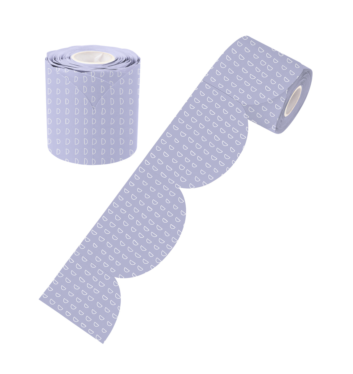 Lilac Patterned Rolled Scalloped Border - Educational Vantage
