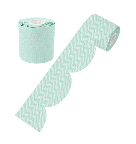 Mint Patterned Rolled Scalloped Border - Educational Vantage