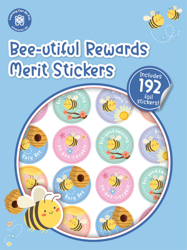 Bee-utiful Rewards Merit Sticker Book - Educational Vantage
