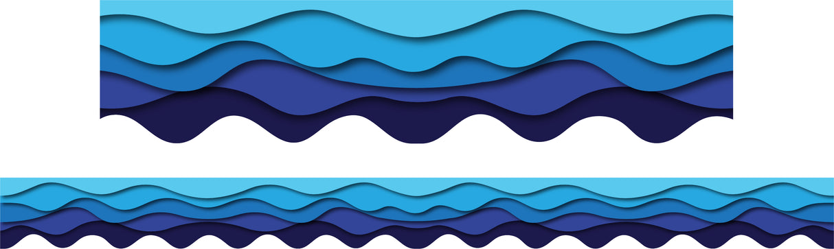 Ocean Waves Scalloped Border - Educational Vantage