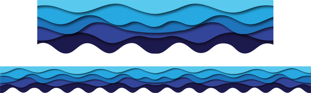 Ocean Waves Scalloped Border - Educational Vantage
