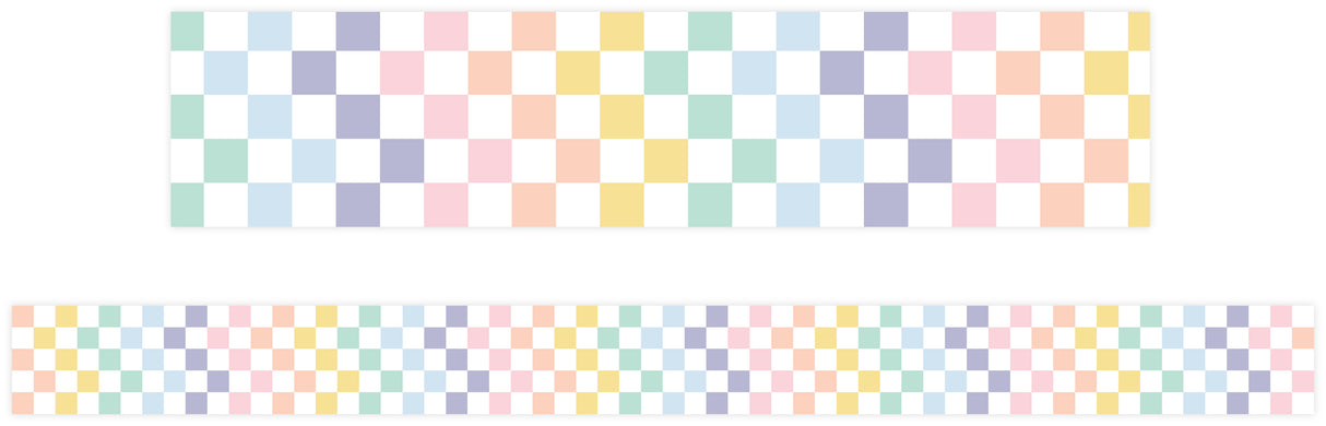 Pastel Checkered Border - Educational Vantage