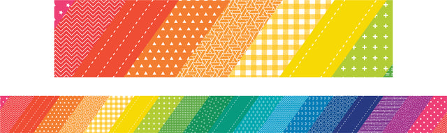 Rainbow Patterns Border - Educational Vantage