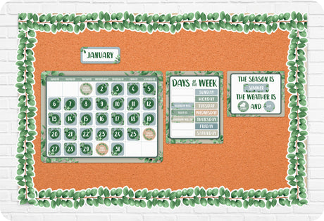 Eucalyptus Essentials Die-Cut Border - Educational Vantage