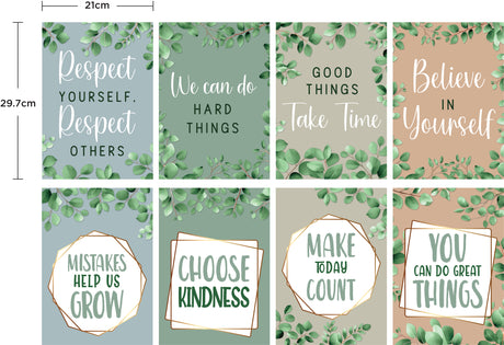Eucalyptus Essentials Motivational Poster Set - Educational Vantage