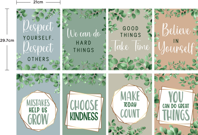 Eucalyptus Essentials Motivational Poster Set - Educational Vantage