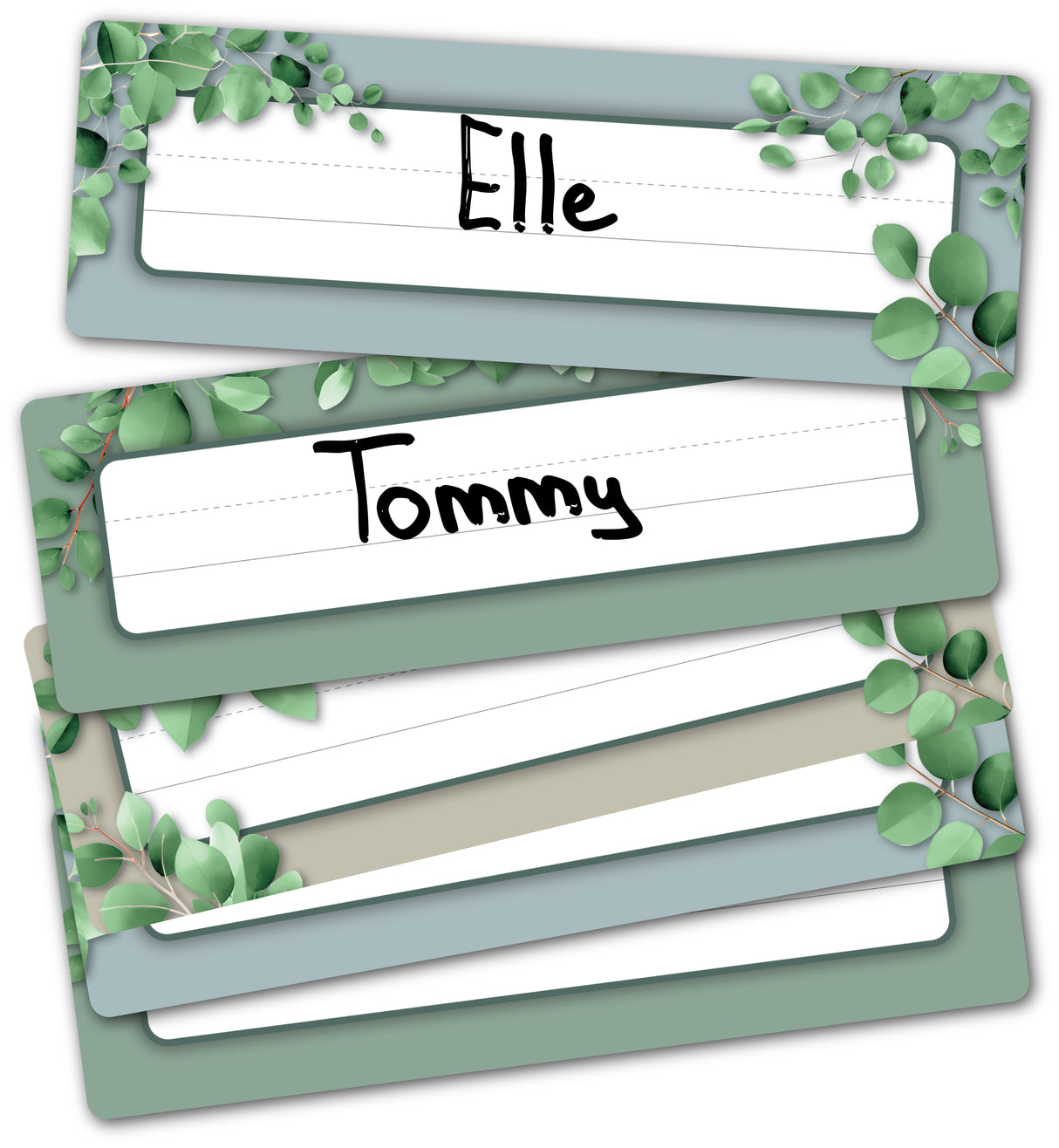 Eucalyptus Essentials Adhesive Name Plates - Educational Vantage