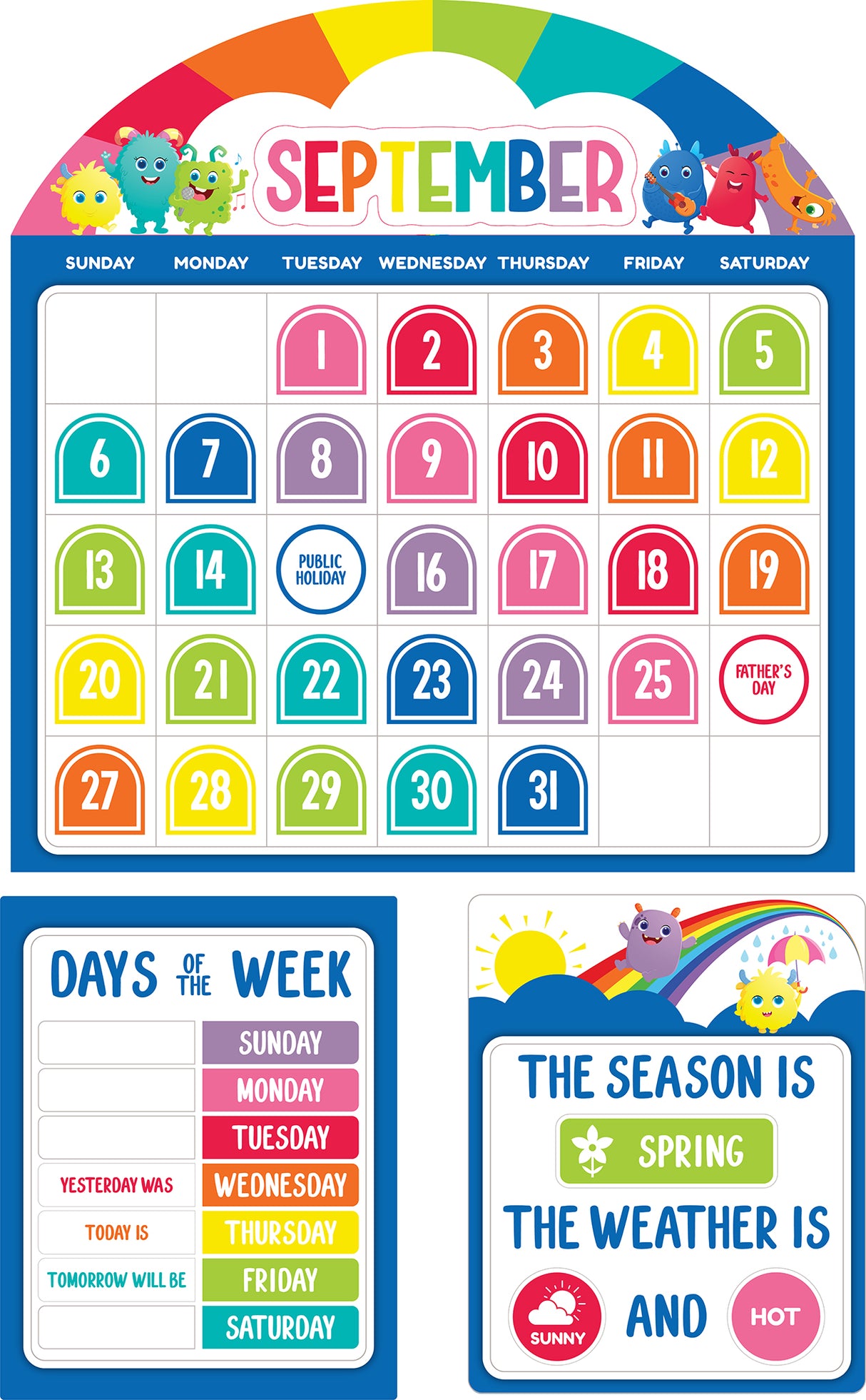 Giggle & Grow Calendar Bulletin Board Set - Educational Vantage