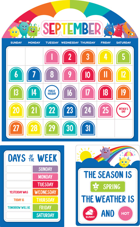 Giggle & Grow Calendar Bulletin Board Set - Educational Vantage