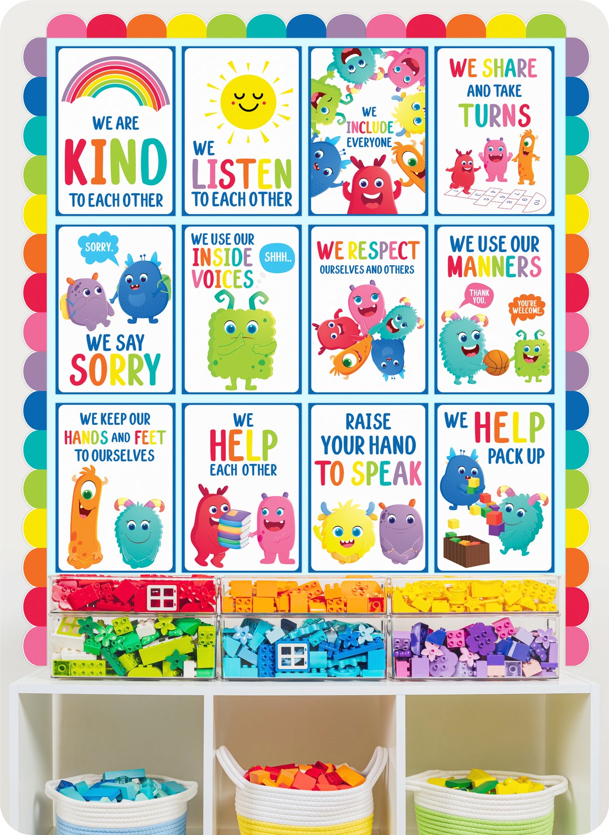 Giggle & Grow Classroom Rules Poster Set - Educational Vantage