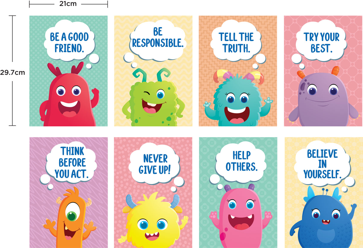 Giggle & Grow Character Traits Poster Set - Educational Vantage